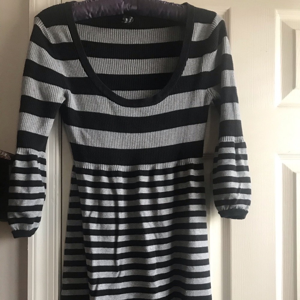 Black and White Sweater Dress